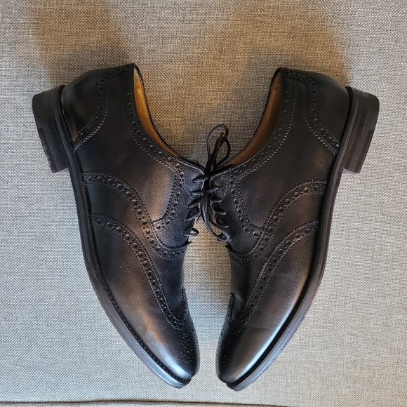 Cole Haan Black Cambridge Wingtip Oxford Grand OS British Size 11 Dress C12915 - Picture 4 of 8